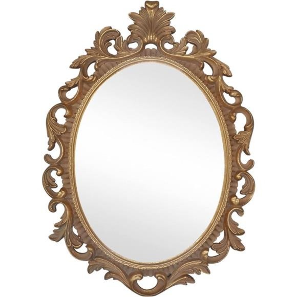 Oval Mirror Baroque Style Decorative Mirror 18.3 x 13